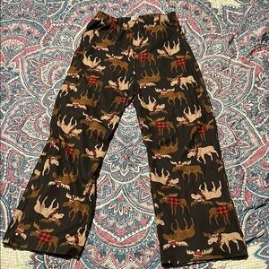 Moose Print Pajama Pants